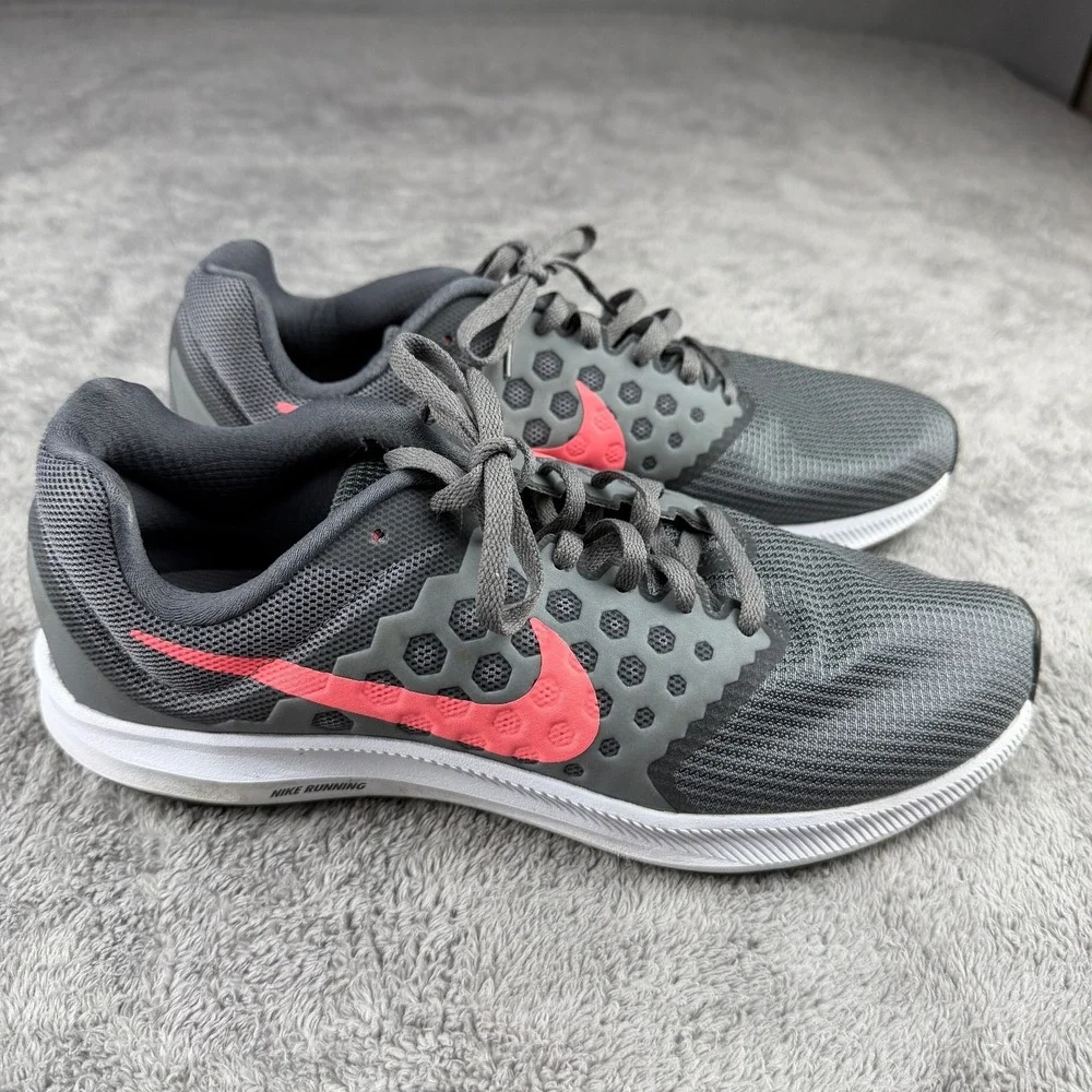 Nike Downshifter 7 Lava Running Shoes 852466-001‎ Womens 10 Gray Pink